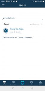 Primordial Radio Alexa Skill - Seach for Skill screenshot