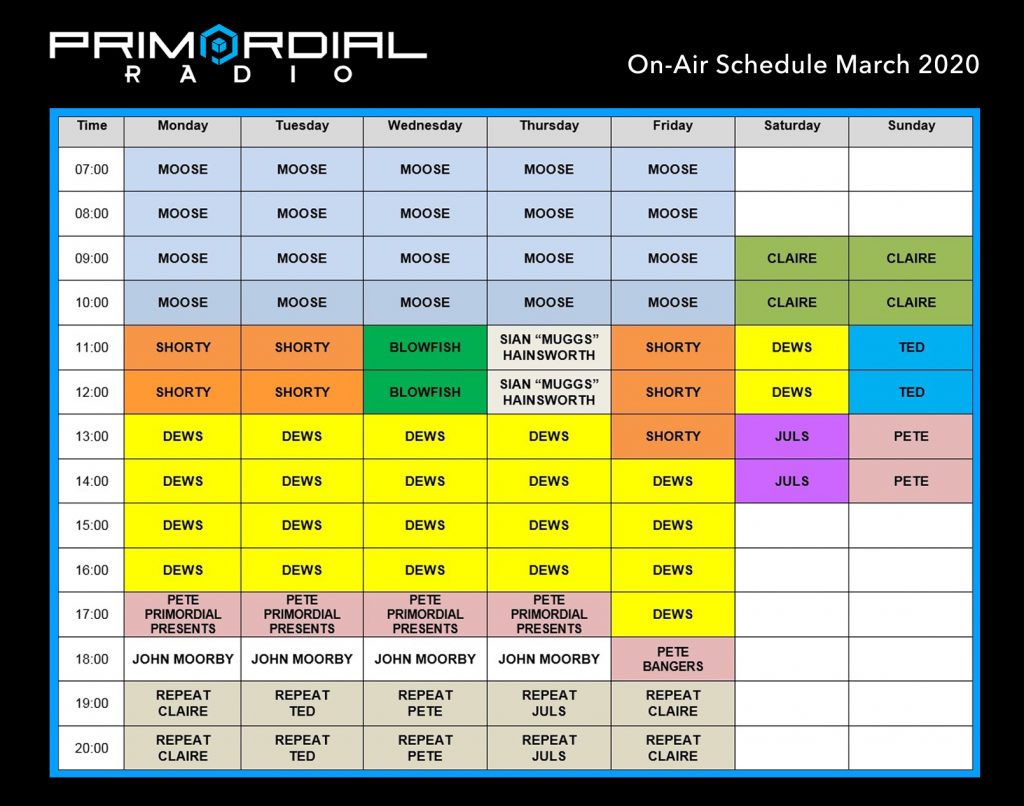 New Studios - New Schedule 2020