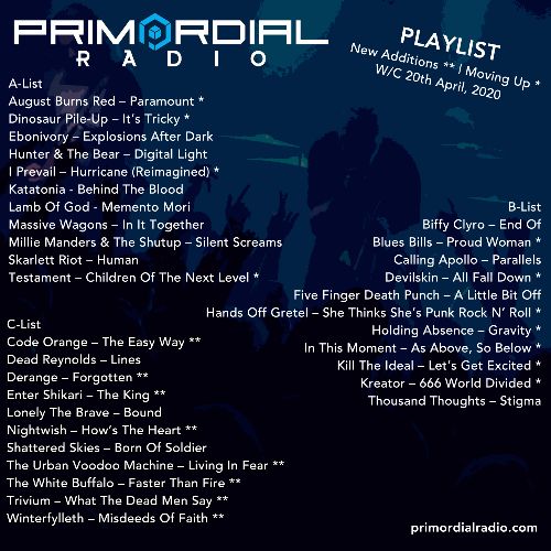 2nd March Primordial Playlist Update