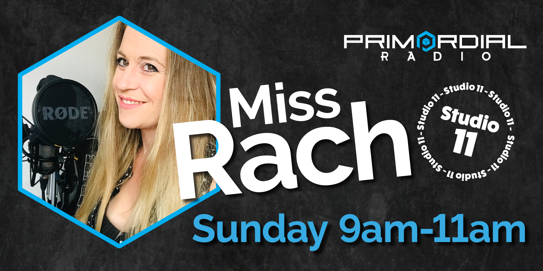 miss Rach in Studio 11 at Primordial Radio