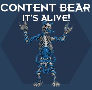 Content Bear prfam designed merch