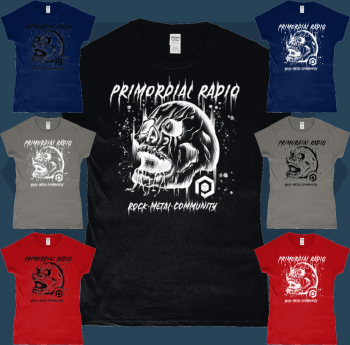 Ladies Style Skull Design Rock and Metal T-Shirt
