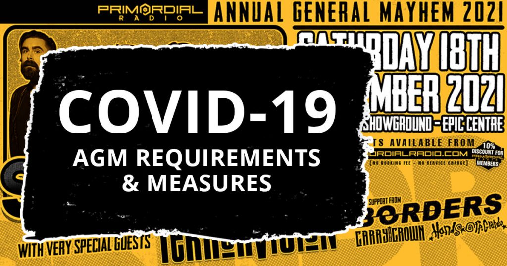 Primordial Radio AGAM 2021 Covid Measures Artwork