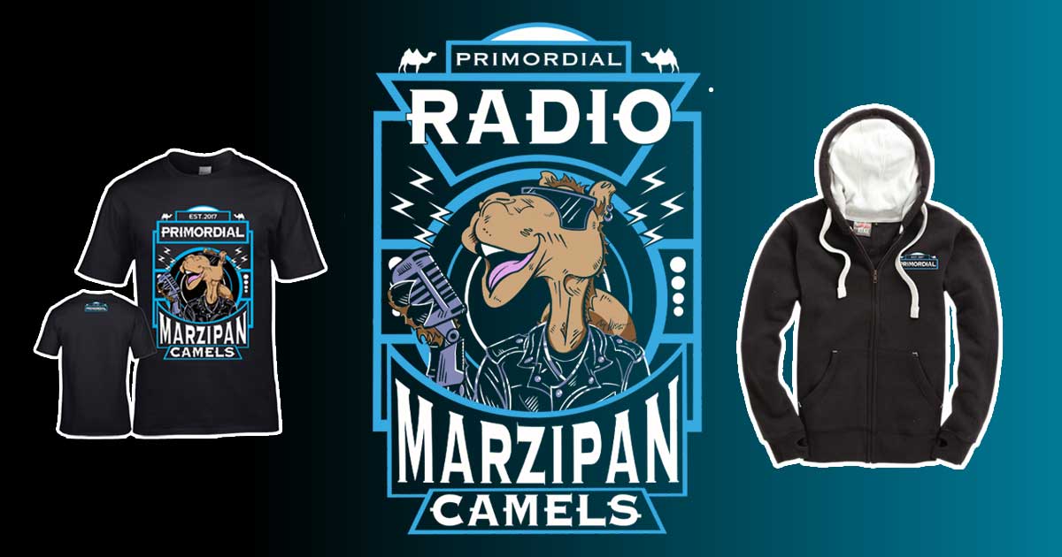 Marzipan Camels Merch – only at Primordial Radio