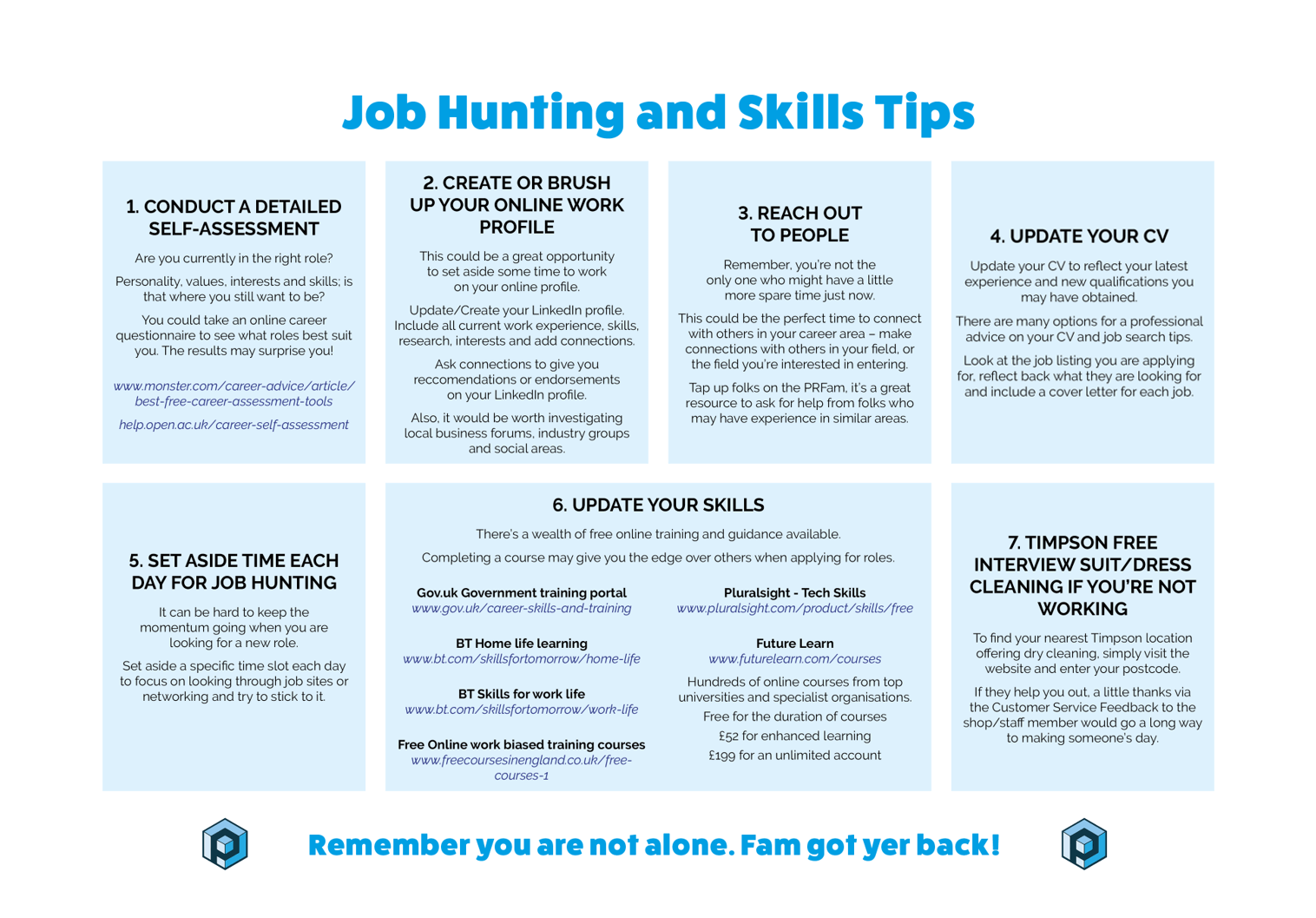 Job Hunting and Skills Tips on Monday Motivation