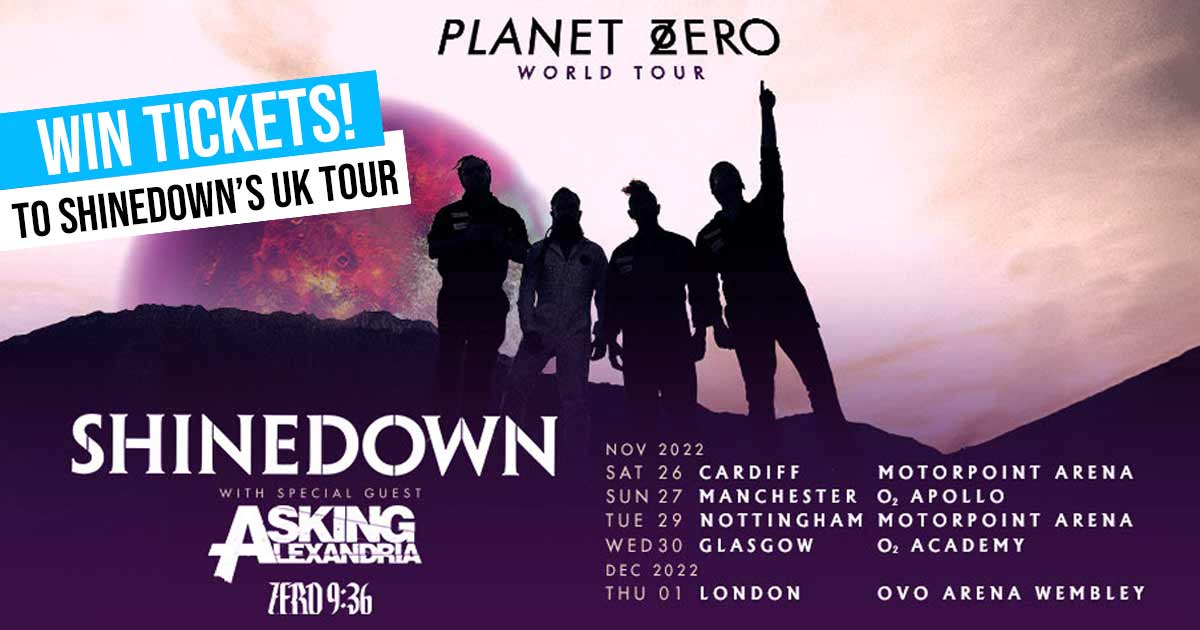 Win Shinedown Tickets To Their UK Tour!