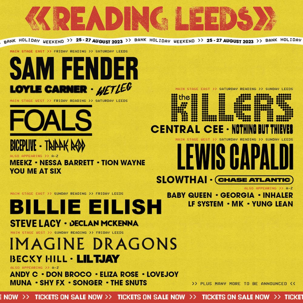 Reading deals festival lineups