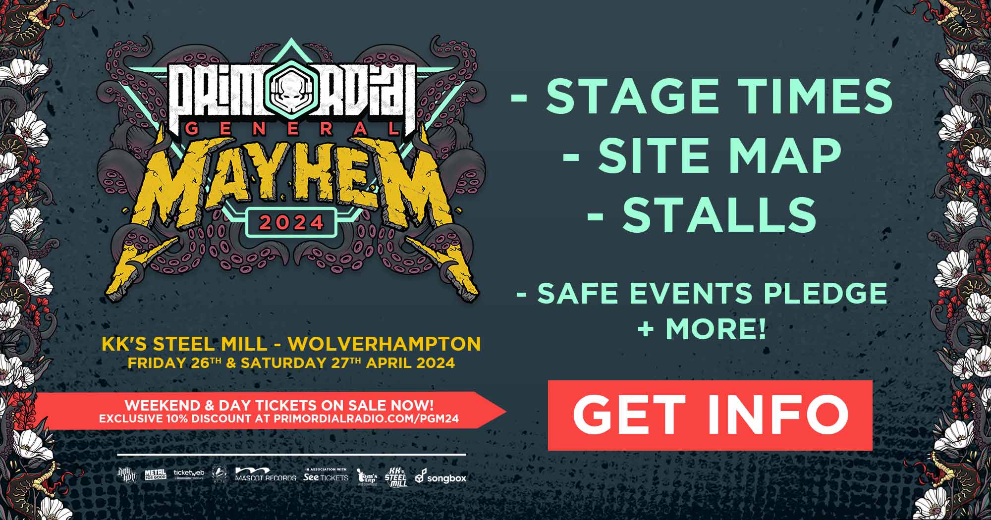 Primordial General Mayhem 2024 – Stage Times, Site Map, Stalls and more!